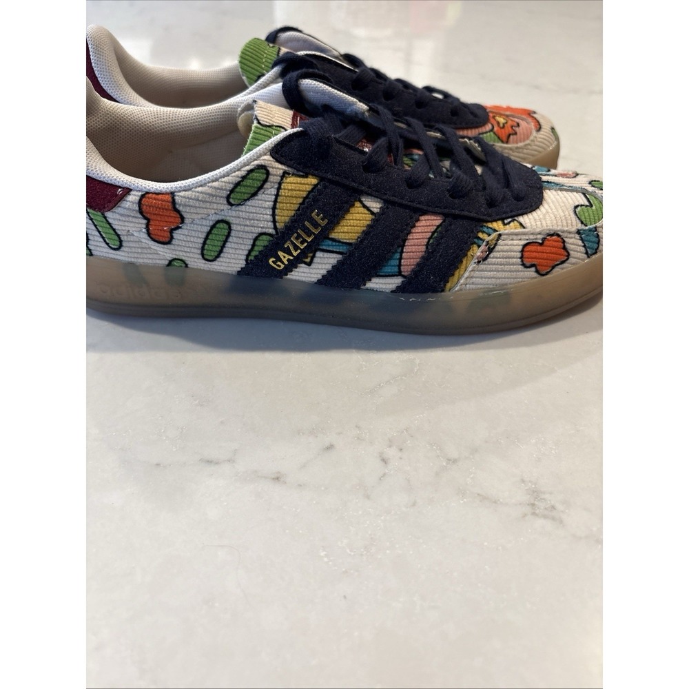 IG2849 Sean Wotherspoon × adidas Gazelle Indoor Corduroy Ecru Navy Womens 7.5 - Picture 3 of 7